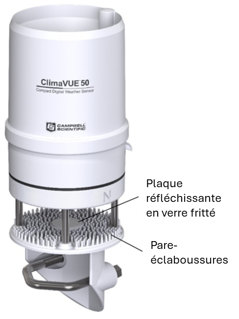 Plaque réfléchissante en verre fritté et pare-éclaboussures
